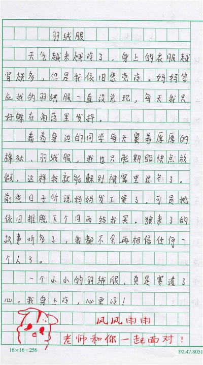 学套被套，作文，六百字？