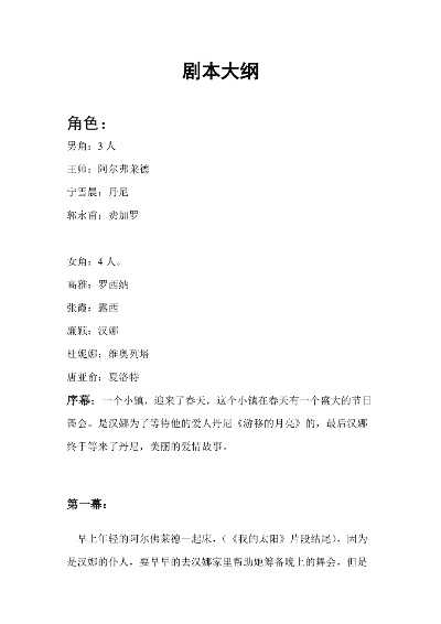 大学生音乐剧剧本大全的长尾关键词有哪些