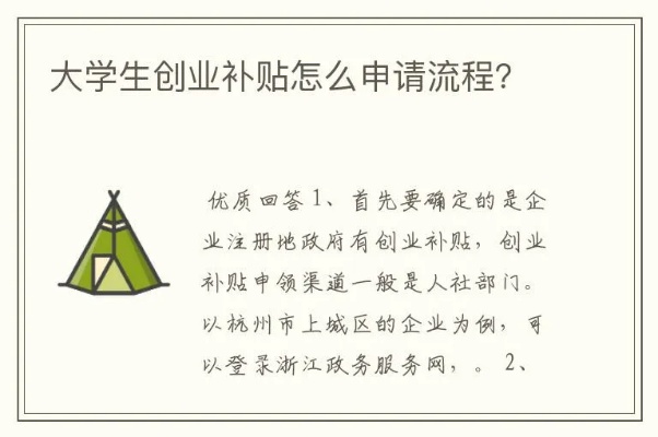 大学生创业补贴10000元申请流程？